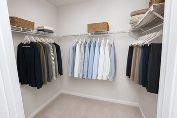Generous closet space